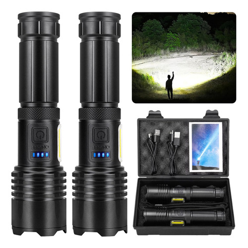 Linterna Alta Impermeable Recargable Befamali De Lumens