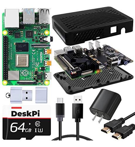 Kit Geeekpi Raspberry Pi 4 De 2 Gb, Edición De 64 Gb, Deskpi