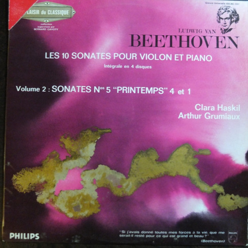Vinilo Beethoven Sonates Pour Violon Et Piano 1770 1827