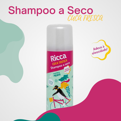 Shampoo A Seco Ricca Cuca Fresca Menta Para Cabelos 50ml
