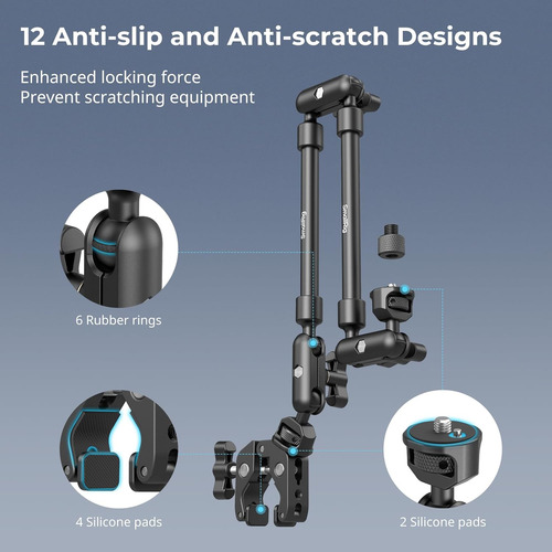 Smallrig 22 Magic Arm W Clamp, Overhead Phone Mount, Fle...