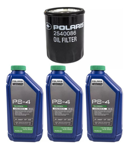 Kit Cambio Aceite Polaris Rzr 1000xp, Turbo, Pro Xp, Turbo R