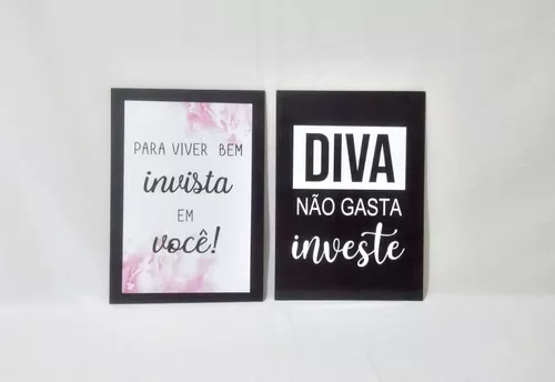 Quadros com Frase Salão de Beleza