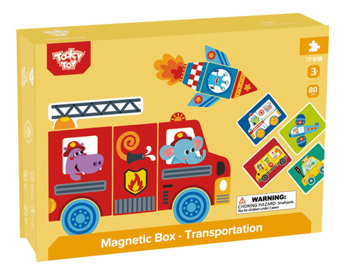 Imagen 2 de 5 de Juego Magnetic Box-transportes Puzzle