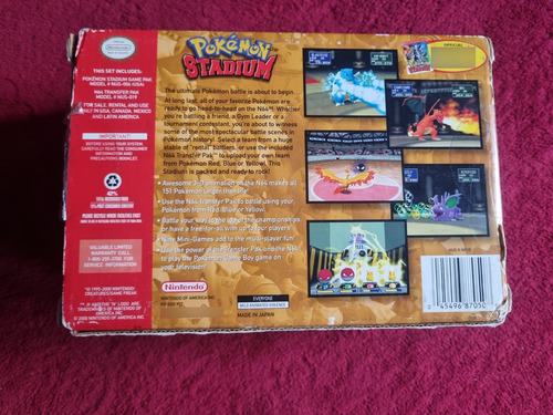 Pokémon Stadium Nintendo 64 N64 Traducción Gb (Usado)