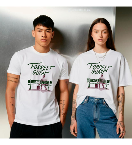 Remera Forrest Gump Banco 100% Algodon Peinado Premium