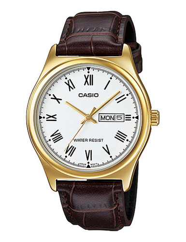 Relógio Casio Couro - Mtp-v006gl-7budf