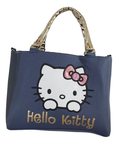 Preciosa Bolsa De Mano De Hello Kitty Color Azul