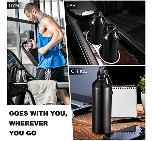 12 Botellas De Agua Deportivas De Aluminio De 24 Oz, Botella