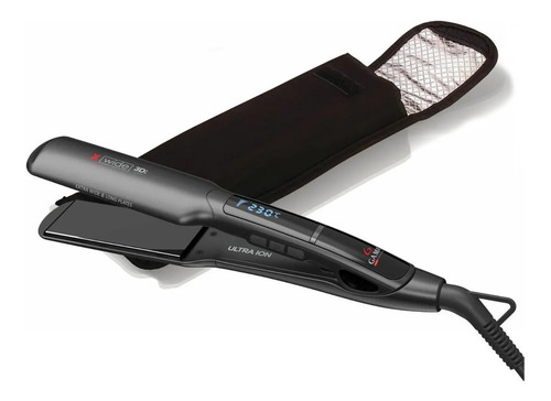 Imagen 3 de 3 de Plancha de cabello GA.MA Italy X-Wide 3D Titanio negra 110V/240V