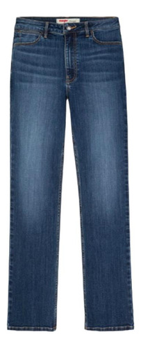 Jeans Mujer Wrangler Straight Azul Oscuro