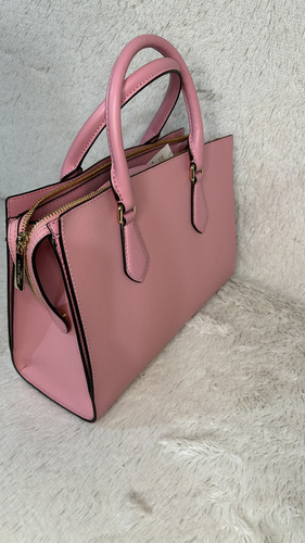 Bolsa Satchel Sheila Michael Kors Strap Crossbody Acabado De Los Herrajes Oro Color Rosa Correa De Hombro Rosa Diseño De La Tela Lisa