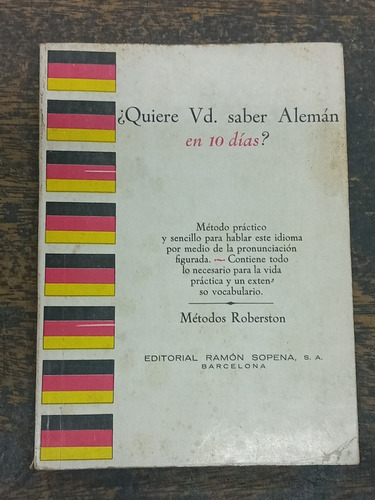 ¿ Quiere Ud. Saber Aleman En 10 Dias ? * Metodo Roberston *