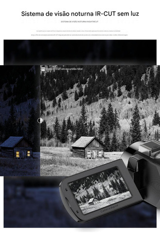 Câmera Filmadora Digital Full Hd Zoom 28x 64mp Com Led