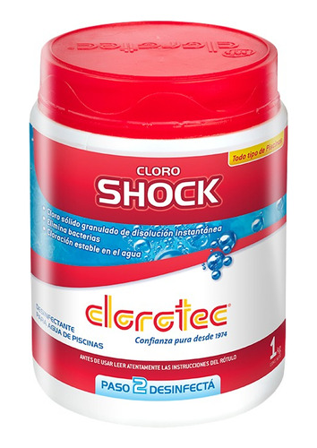 Clorotec Shock Instantaneo Para Piletas X 1kg.