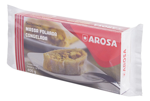 Massa Folhada Semilaminada Congelada Arosa Pacote 400g