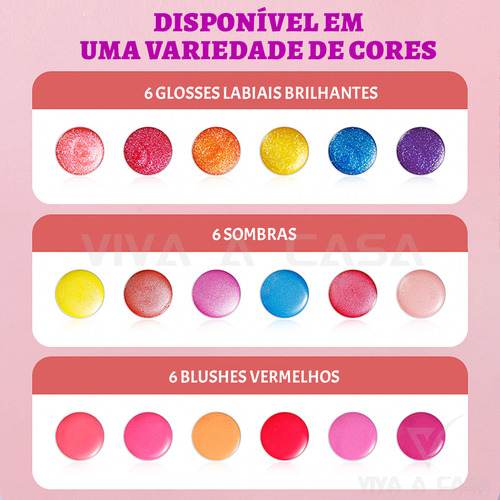Maleta De Maquiagem Infantil Profissional Completa Lavável