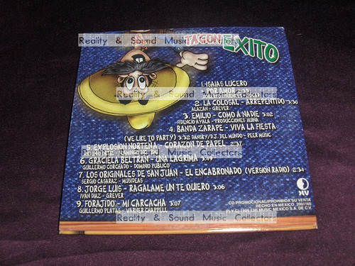 Forajido Emilio Zarape Originales De San Juan Cd Promo 9 Tks (Usado)