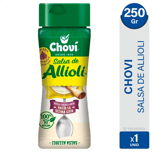 Salsa Chovi Allíoli Sin Tacc X 250 Ml