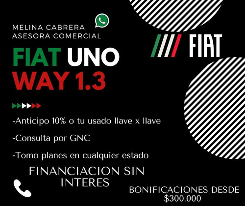 Fiat Uno Way 0km 2021 Para Uber Cabify Beat Solo Con Dni C-