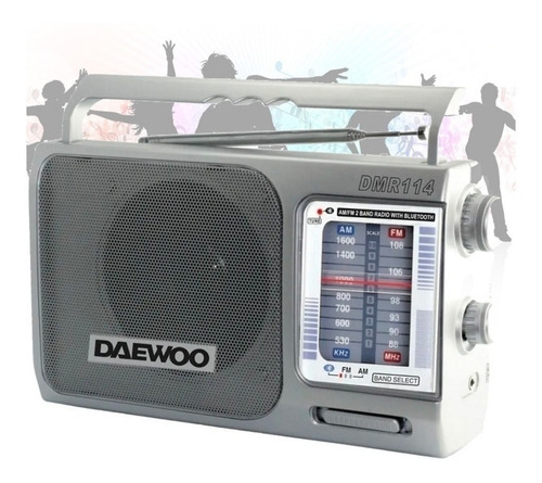 Radio Dual Am/fm Aux Bluetooth 3 Pilas O 220v Daewoo 