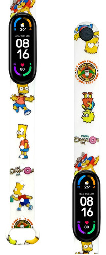 Correa Compatible Xiaomi Mi Band 5 Y 6 Bart Simpson