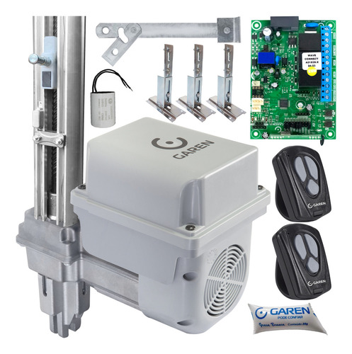 Motor Automatizador 1/3 Basculante 8s Duo Speed + 3 Suportes Cor Cinza Frequência 433mhz
