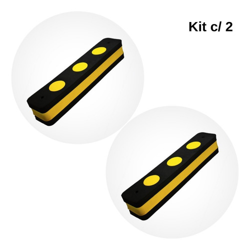 Imagem 1 de 2 de Protetor De Para-choque Para Garagem 40x8x7cm - Kit C/ 2
