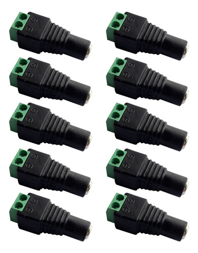 10 Conectores Hembra De 12 V Cc Para Cmara Cctv De Tira Led