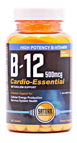 Vitamina B12 Saturn Apta Para Veganos 100 Comp.- Nut. Center