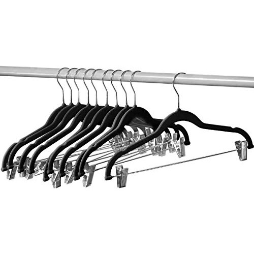 Homeit 10 Pack Clothes Hangers Con Clips Suspensiones De Ter