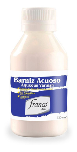 Barniz Acuoso Franco Arte Frasco 120 Cm Acabado Mate Color ACABADO