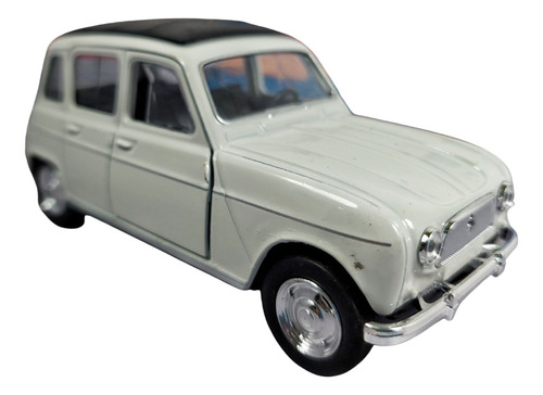 Renault 4 Blanco, Escala 1:36, Marca Welly