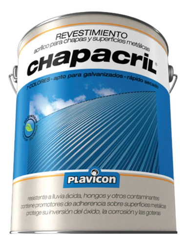 Chapacril Revestimiento Acrilico Chapas  Metalicas 4 L 