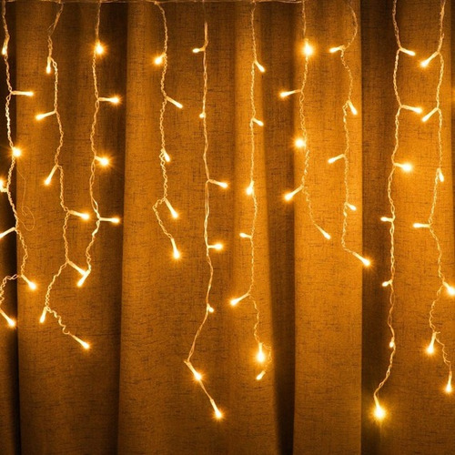 Cascada Navideña Blanco Calido Destellos 300led 6m