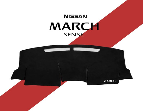 Cubretablero Bordado Nissan March Sense Modelo 2018