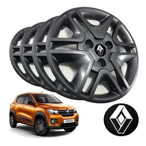 Tazas De Llantas Renault Kwid.....  Grafite