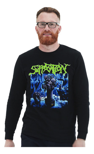 Polera Ml Suffocation Breeding The Spawn Metal Impresión Dir