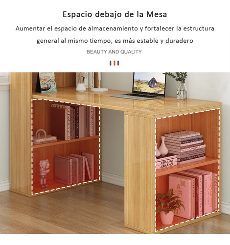 Escritorio De Madera Moderno Y Sencillo Para Computadora