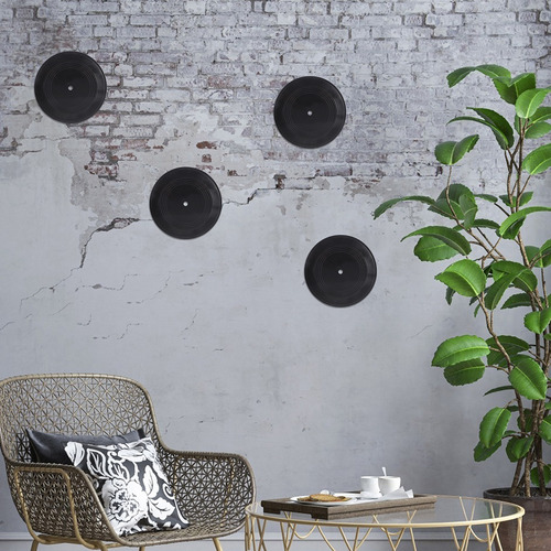 Guitarra De Disco En Blanco Plain Record Decorations, 5 Unid