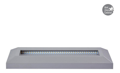 Imagen 6 de 7 de Luminaria Para Muro Exterior Gris, 1.5 W, Luz Neutra