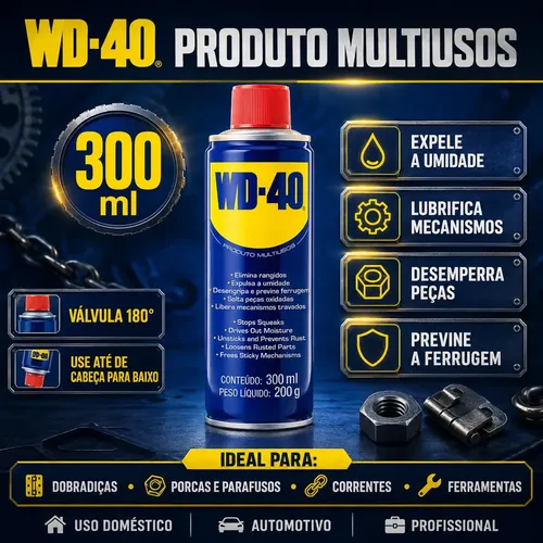WD-40 Desengripante Lubrificante Multiuso Spray 300ml