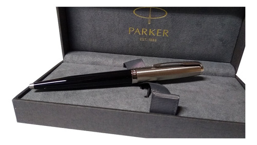 Caneta Parker Standard 51 cor preta exterior preto acrílico ct (2123493) curso médio 1 mm na caixa - unidade de 1 x unidade