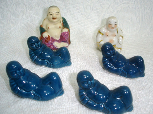 6 Miniaturas En Porcelana Buda Vitrina Coleccion Decor(1723)