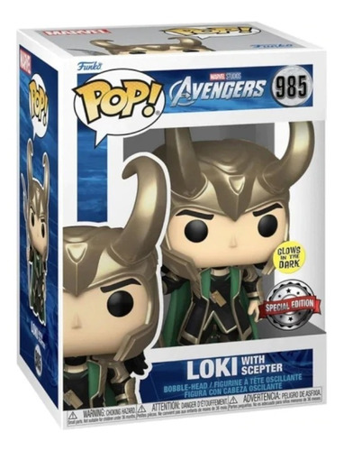 Funko Pop Marvel Avengers Loki With Scepter #985 -special Ed