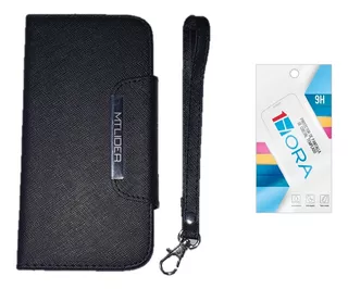 Combo Funda Tipo Cartera Elegance Alcatel 5036 / C5 + Mica