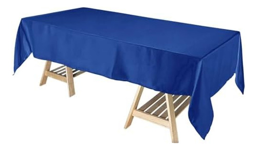 Mantel Rectangular De Satén Azul Rey De 60 X 102 Pulgadas