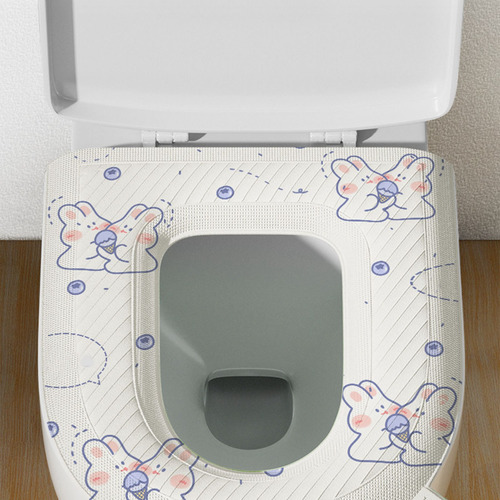 Cubierta De Inodoro En Forma De O Con Estampado De Dibujos A