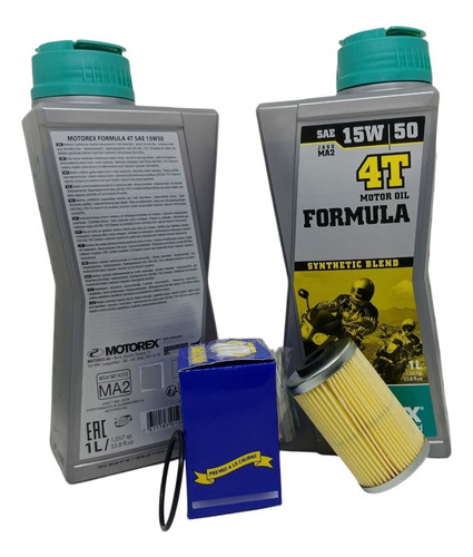 Combo Aceite Motorex Formula 15w-50 X2+ Filtro Nc + Oring