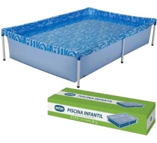 Piscina Estrutural Retangular Mor Pvc 1000 Litros Infantil Cor Azul-aço Golfinhos Tamanho 1000L